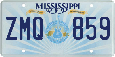 MS license plate ZMQ859