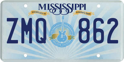 MS license plate ZMQ862