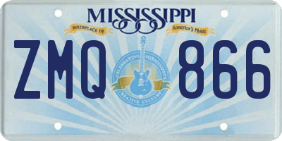 MS license plate ZMQ866