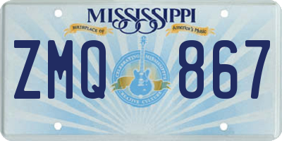 MS license plate ZMQ867