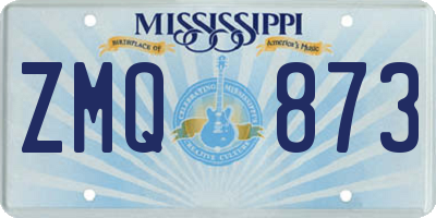 MS license plate ZMQ873