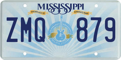 MS license plate ZMQ879