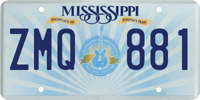 MS license plate ZMQ881