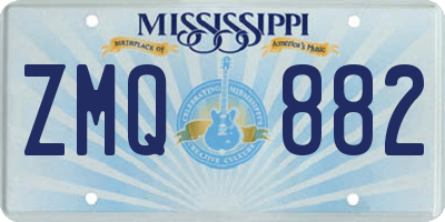 MS license plate ZMQ882