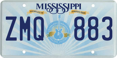 MS license plate ZMQ883