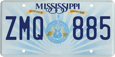 MS license plate ZMQ885
