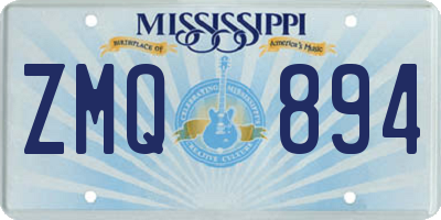 MS license plate ZMQ894