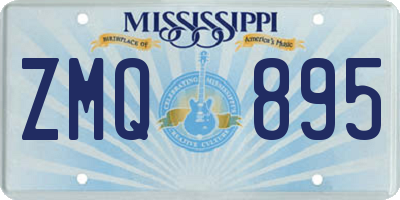 MS license plate ZMQ895