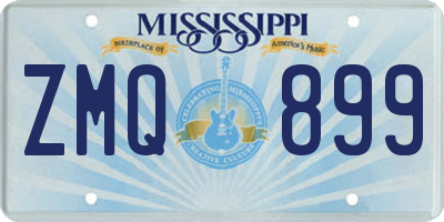 MS license plate ZMQ899