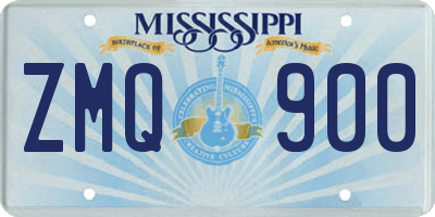 MS license plate ZMQ900
