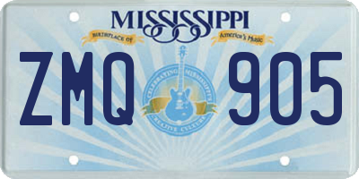MS license plate ZMQ905