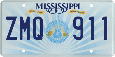 MS license plate ZMQ911