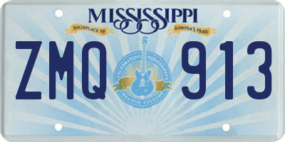 MS license plate ZMQ913
