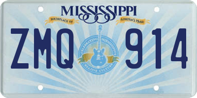 MS license plate ZMQ914