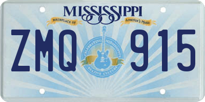 MS license plate ZMQ915