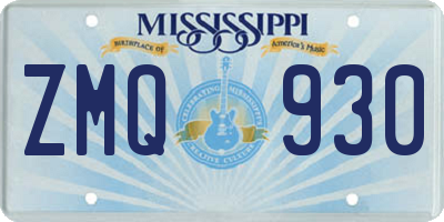 MS license plate ZMQ930