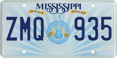 MS license plate ZMQ935