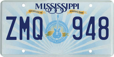 MS license plate ZMQ948
