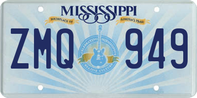 MS license plate ZMQ949