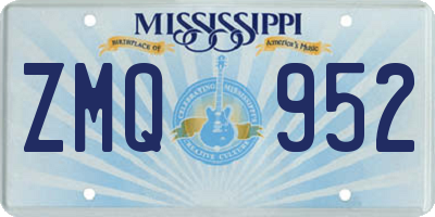 MS license plate ZMQ952