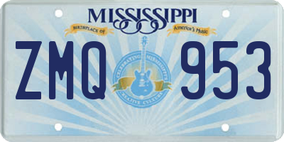 MS license plate ZMQ953