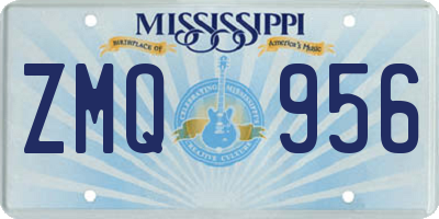 MS license plate ZMQ956