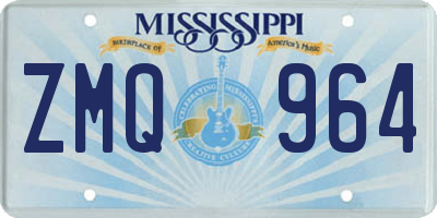 MS license plate ZMQ964