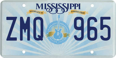 MS license plate ZMQ965
