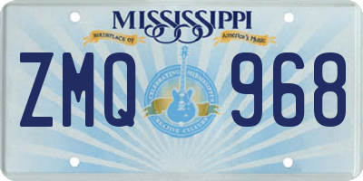 MS license plate ZMQ968
