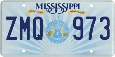 MS license plate ZMQ973