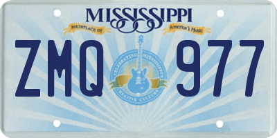 MS license plate ZMQ977