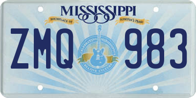 MS license plate ZMQ983