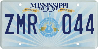 MS license plate ZMR044