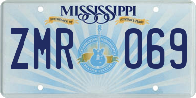 MS license plate ZMR069