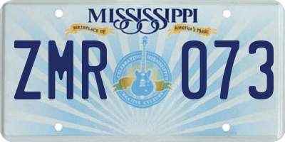 MS license plate ZMR073