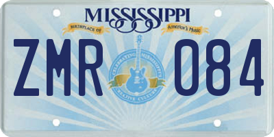MS license plate ZMR084