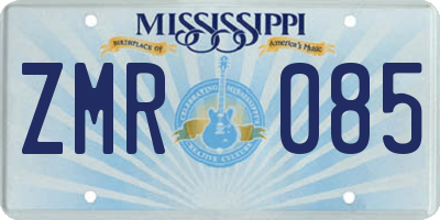 MS license plate ZMR085