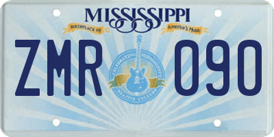 MS license plate ZMR090