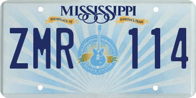 MS license plate ZMR114