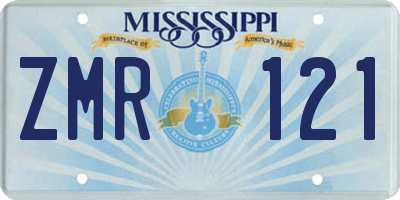 MS license plate ZMR121
