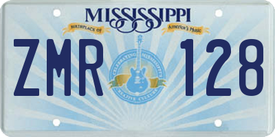 MS license plate ZMR128