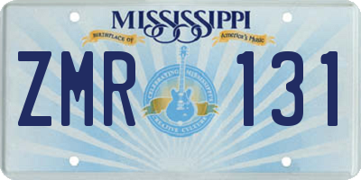 MS license plate ZMR131