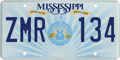 MS license plate ZMR134
