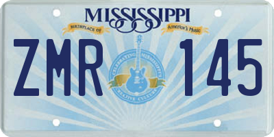 MS license plate ZMR145