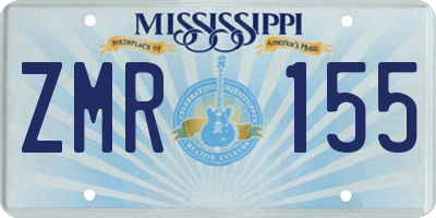 MS license plate ZMR155