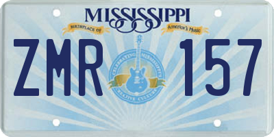 MS license plate ZMR157