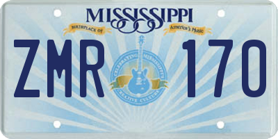 MS license plate ZMR170