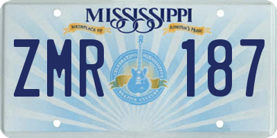 MS license plate ZMR187