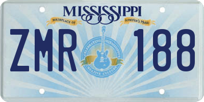MS license plate ZMR188