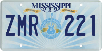 MS license plate ZMR221